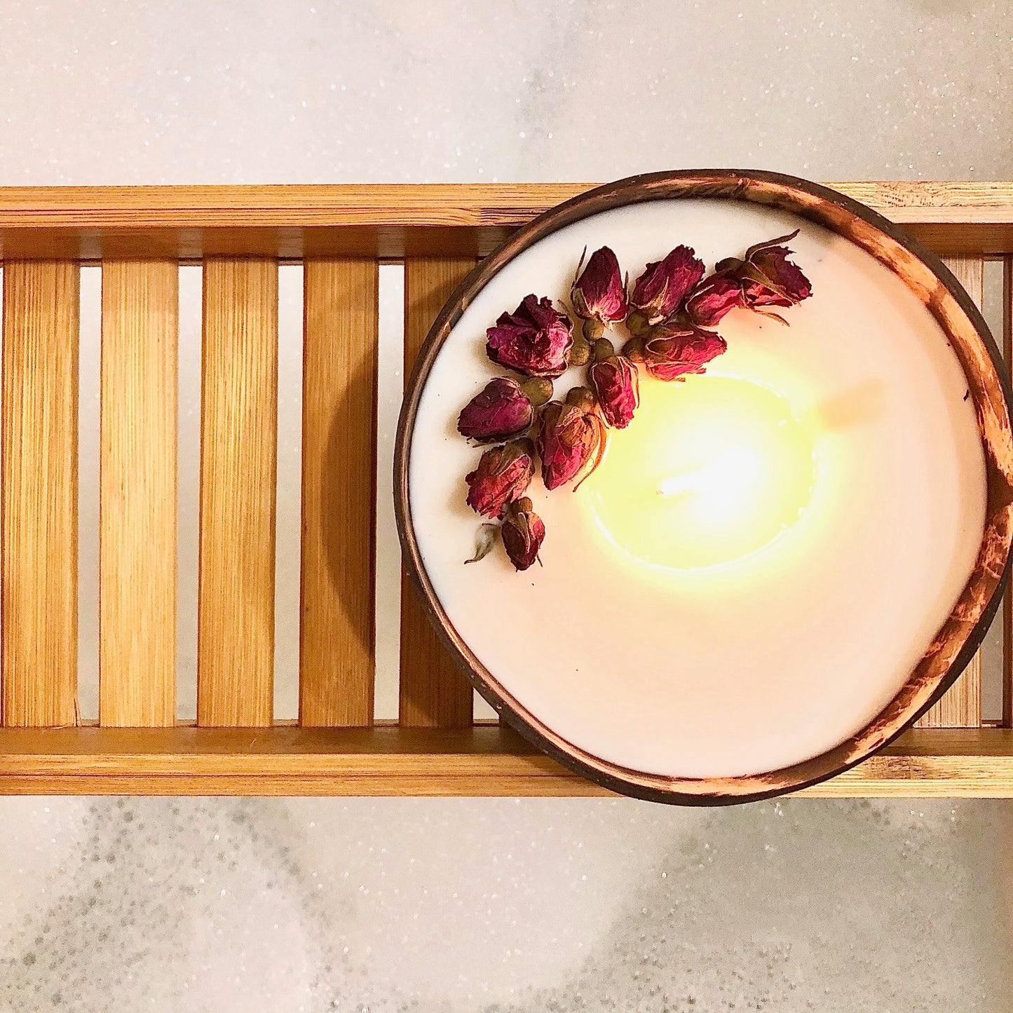 Bamboo & Teak Scented Rose Bush